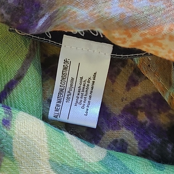 Susan Winget Butterfly Lightweight Colorful Scarf Women's Purple Orange - Picture 7 of 7